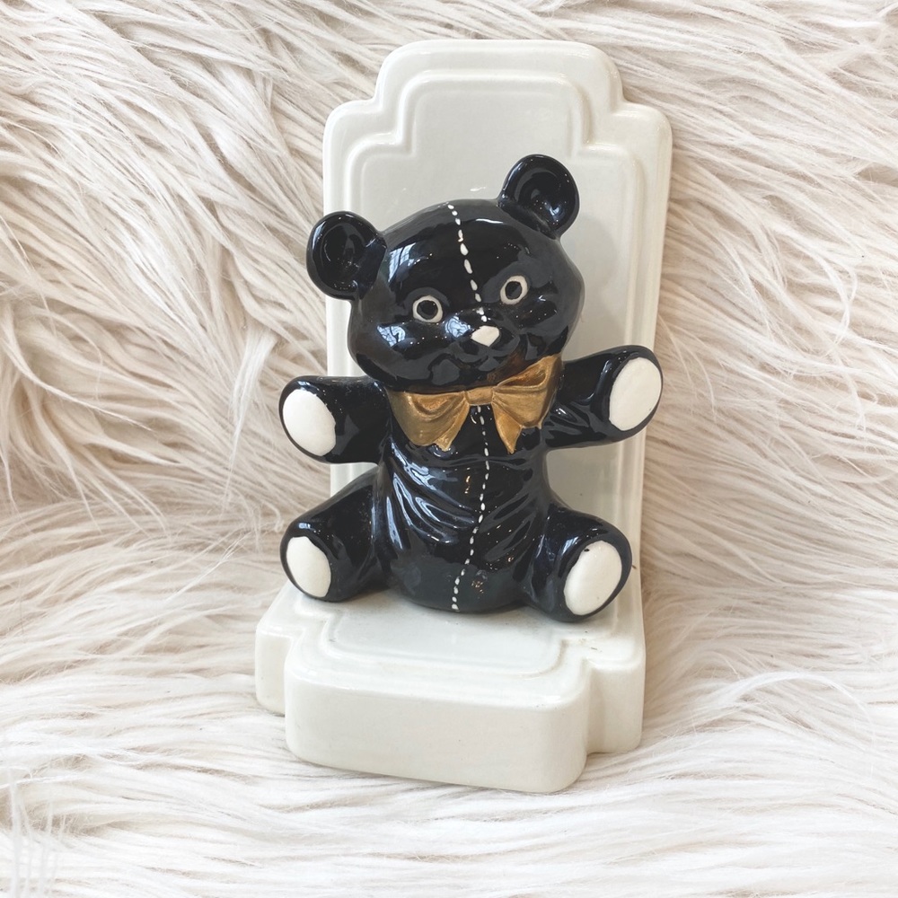 Vintage Ceramic Teddy Bear Bookend